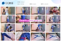 xiao素素 学生服高邦白鞋 红条白袜 红绳 捆绑单脚吊 脚尖顶地和大字床上捆绑（上下集）